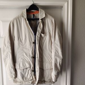 Tommy Bahama Men's Cream Lightweight Jacket with Orange Trim
